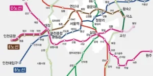 gtx 노선도(연장 노선 포함)(출처 국토교통부)