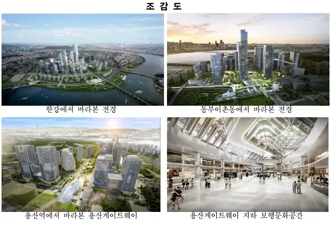 용산국제업무지구 조감도 (출처 서울시)