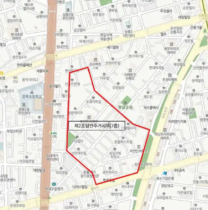 중랑구 면목2동 139-52 일원 구역도(출처 서울시)
