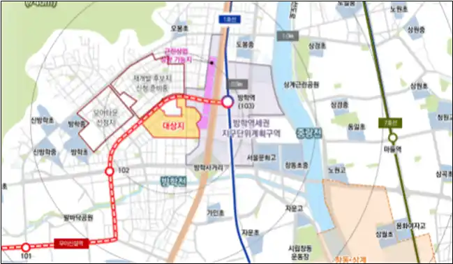 방학동 685일대 신속통합기획 사업 위치도(출처 서울시)