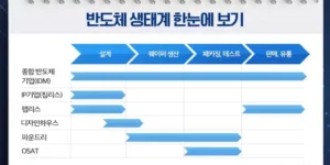 반도체 산업 생태계 한눈에 보기 이미지(출처 삼성전자 반도체 이야기)