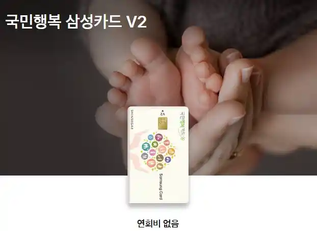 테슬라 차량 구매 삼성카드 국민행복 V2카드 설명이미지