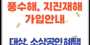 2025 풍수해 지진 보험 완벽 정리 대상, 지원, 가입 방법 총정리