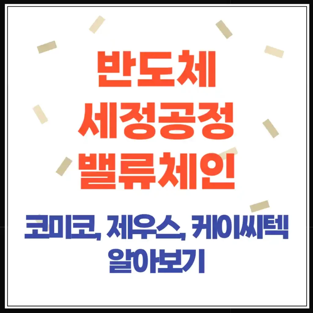 반도체 세정 공정 밸류체인, 코미코·한솔아이원스·제우스·케이씨텍·엘티씨