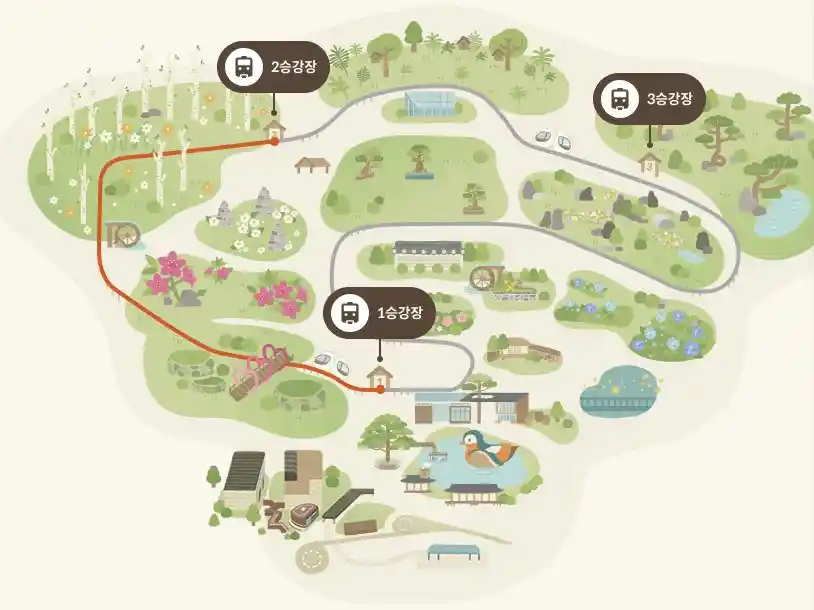 화담숲 모노레일 노선도