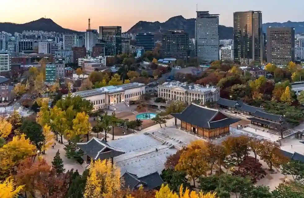 덕수궁 돌담길 단풍